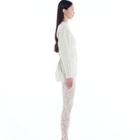 flower wool stirrup leggings