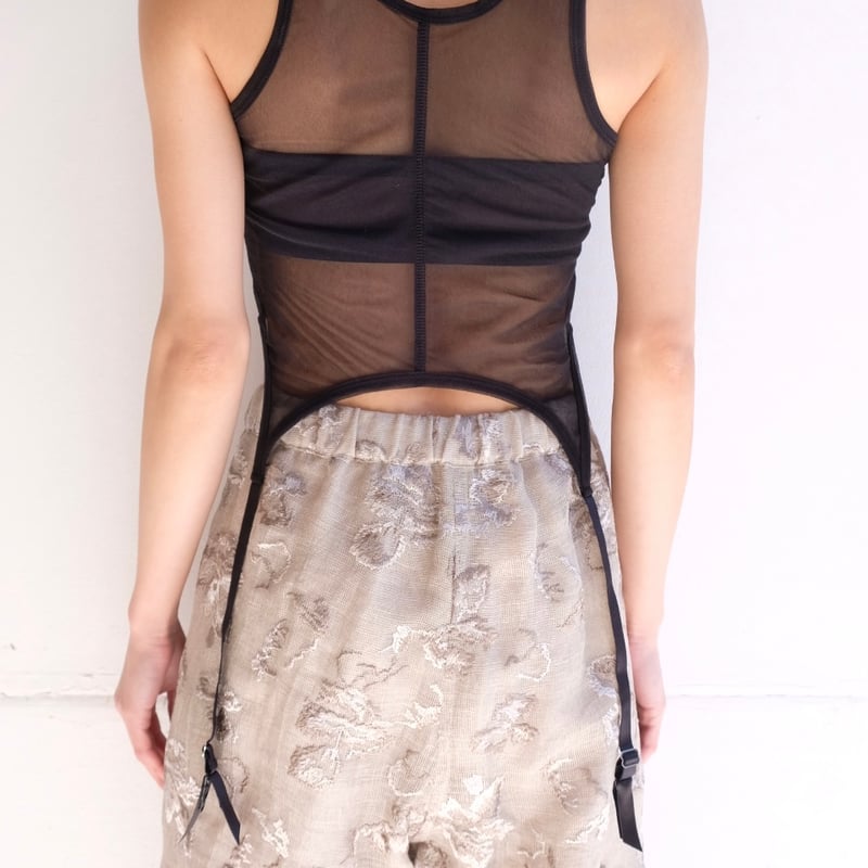 新品タグ付き　エリコカトリシアーガータータンクトップ sheer gater tank top | ERiKOKATORi