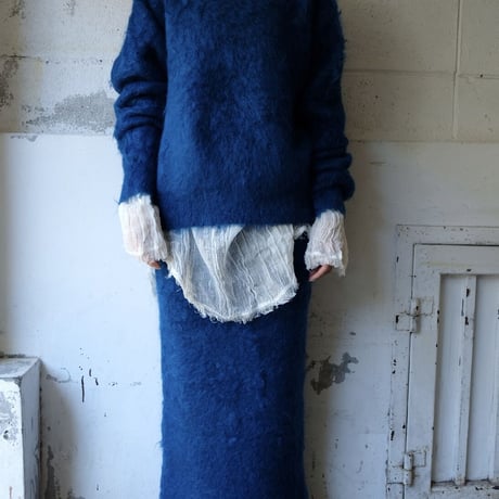 kid mohair turtle neck knit