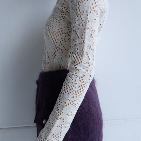 flower wool cardigan
