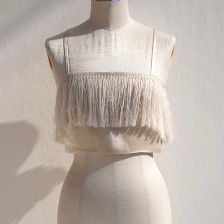 fringe silk camisole