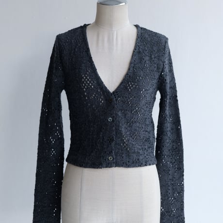 flower wool cardigan