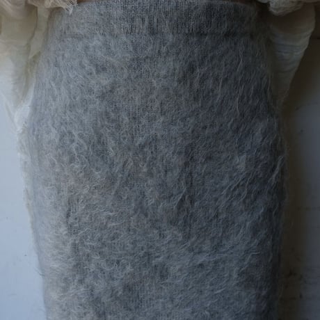kid mohair knit skirt