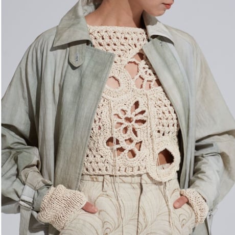 motif konjac hand knit cardigan