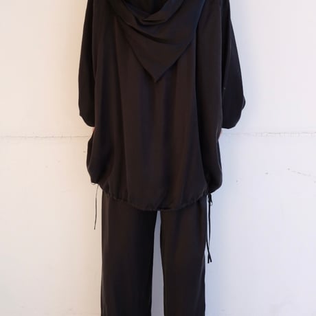 silk hoodie tunic