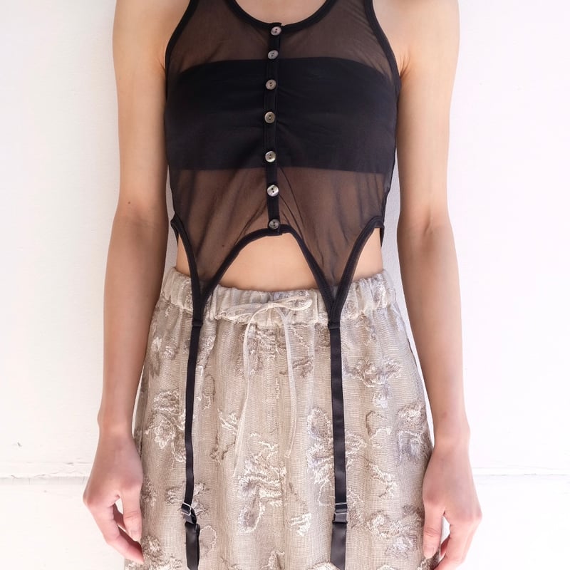 ERIKO KATORI ランジェリータンクトップ sheer gater tank top | ERiKOKATORi