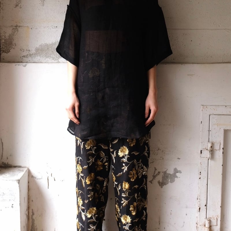 linen gawze T-shirt | ERiKOKATORi