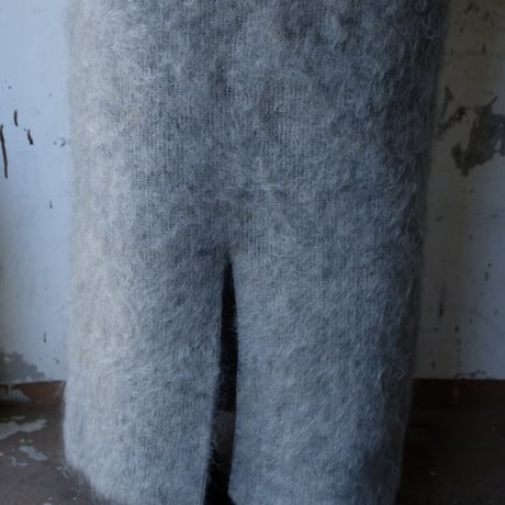 kid mohair knit skirt