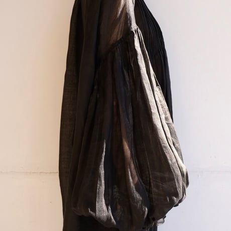 ramie sheer pin tuck blouse