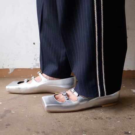 strap square flat shoes