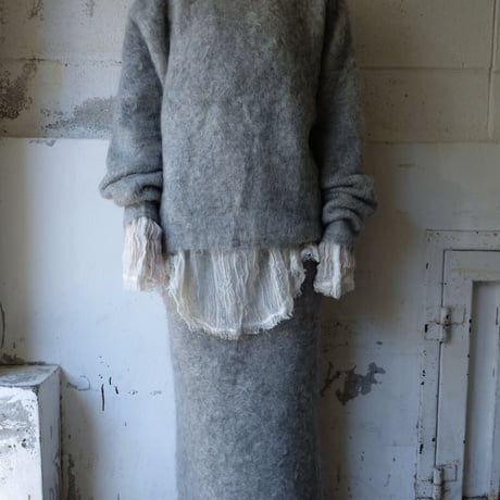 kid mohair turtle neck knit