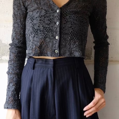 flower wool cardigan