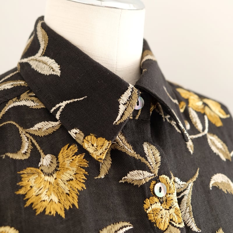 新品　ERiKOKATORi  Flower embroidery shirts flower embroidery shirt | ERiKOKATORi