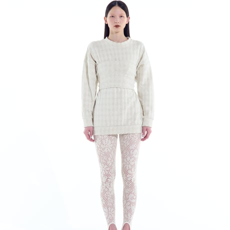 flower wool stirrup leggings