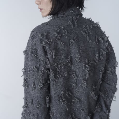 ripped wool w jacket