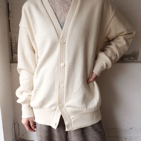 wool sweat cardigan