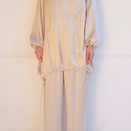 silk hoodie tunic