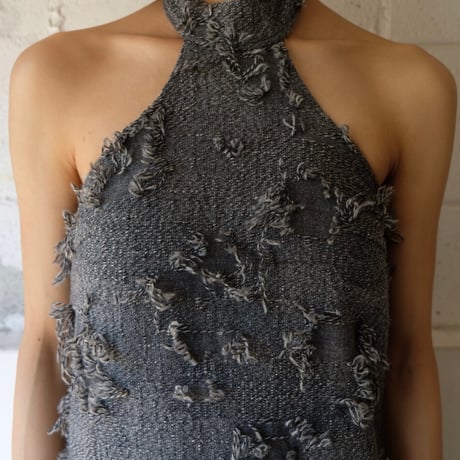 ripped wool dress