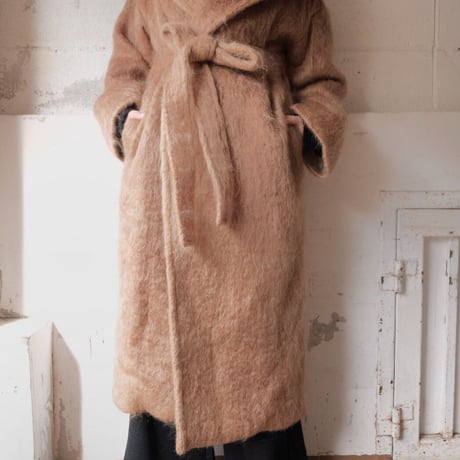 flow dye kidmohair foodie gown coat