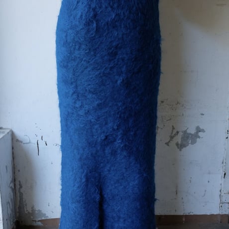 kid mohair knit skirt