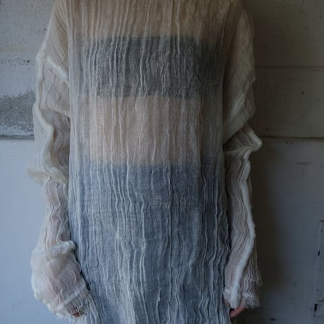 wool linen gawze l/s-t