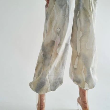 suminagashi cotton harem jumpsuit