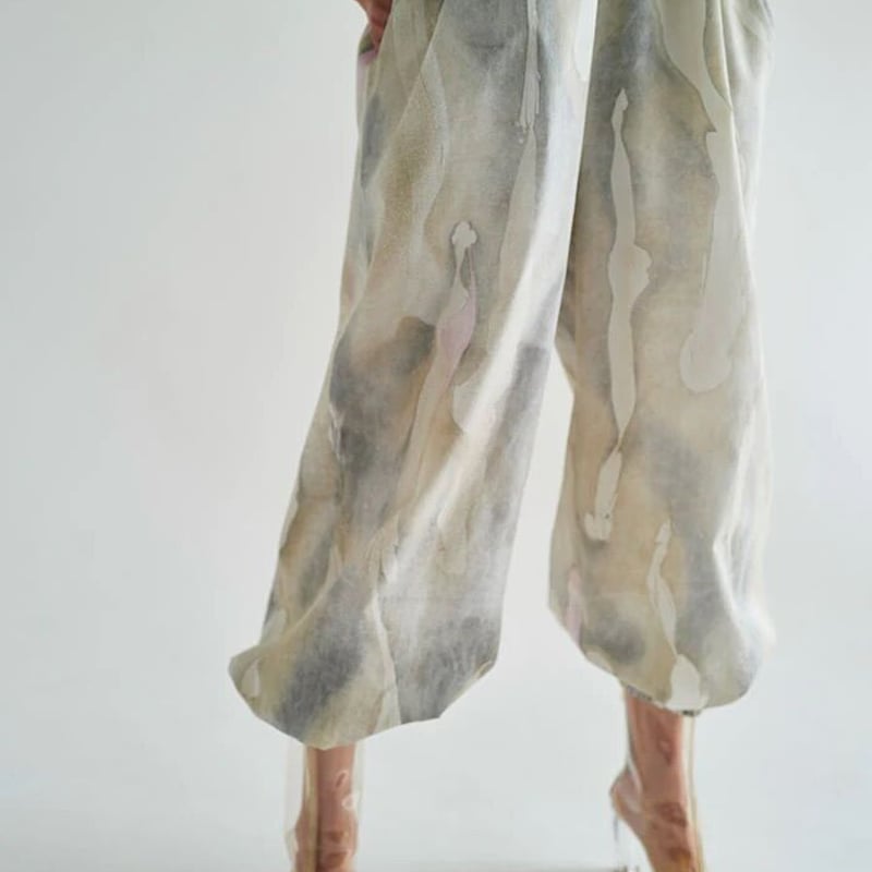 ERiKOKATORi 墨流しcotton harem jumpsuit ERiKOKATORi 墨流しcotton harem jumpsuit