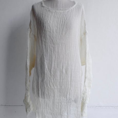 wool linen gawze top