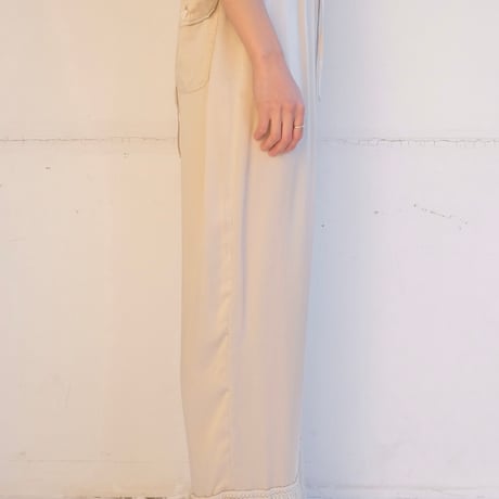 fringe silk pants