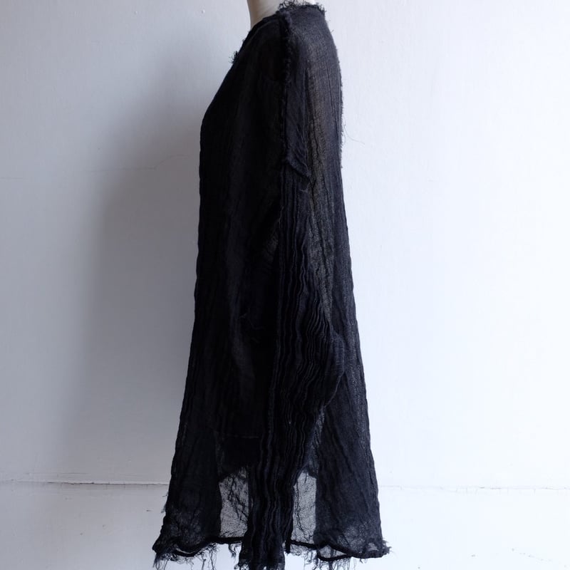 wool linen gawze top | ERiKOKATORi