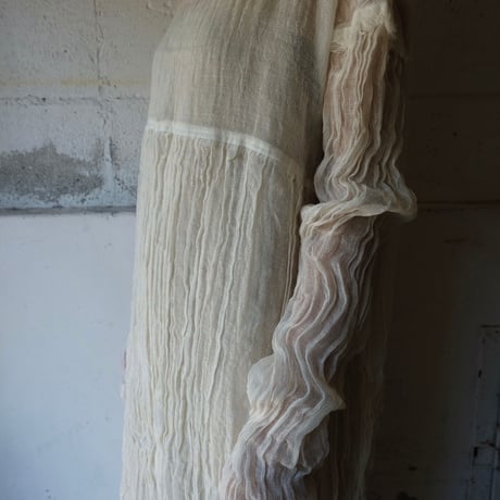 wool linen gawze dress