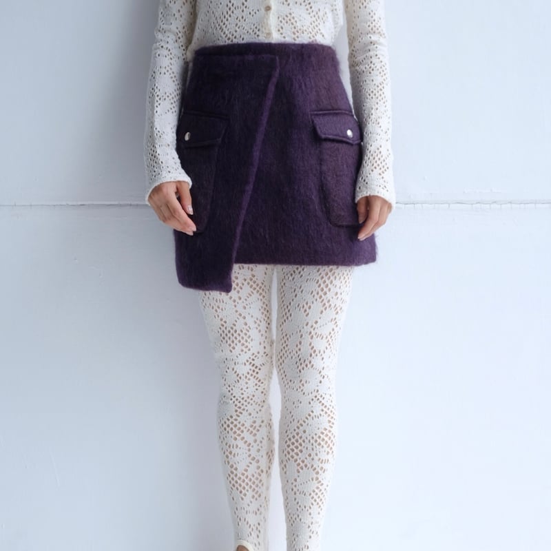 flow dye kid mohair skirt | ERiKOKATORi