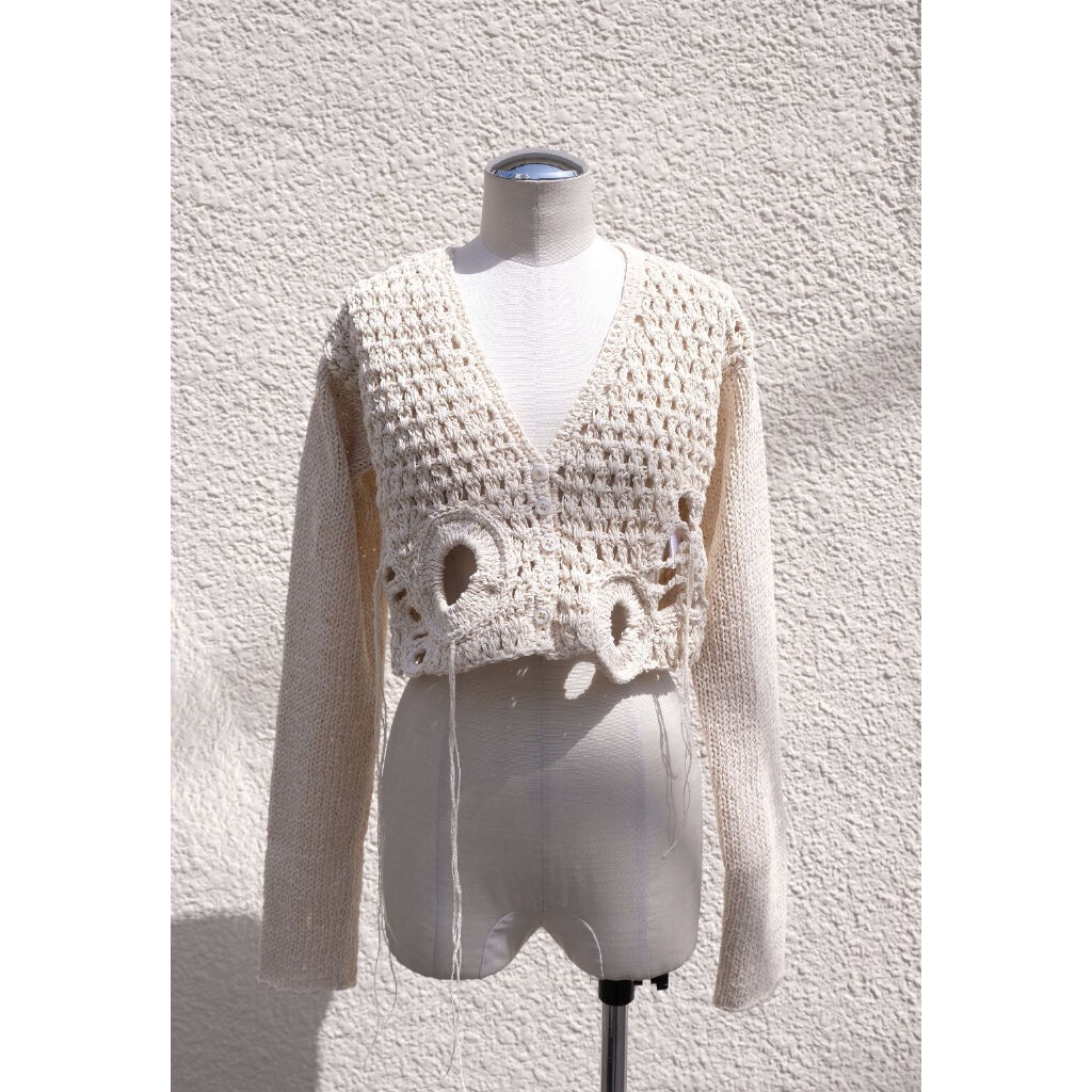 motif konjac hand knit cardigan | ERiKOKATORi