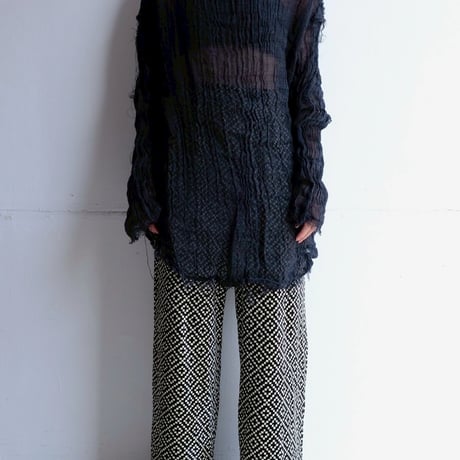 wool linen gawze top
