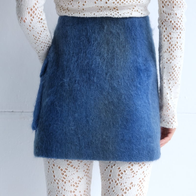 flow dye kid mohair skirt | ERiKOKATORi