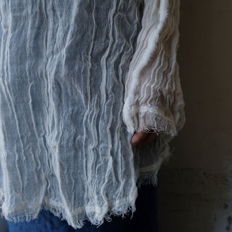 wool linen gawze l/s-t