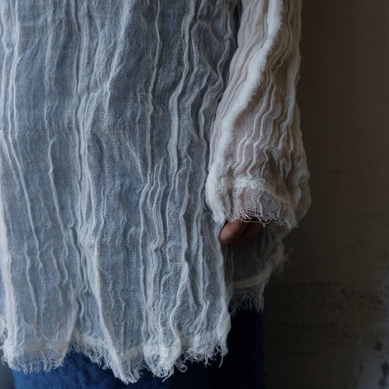 wool linen gawze l/s-t | ERiKOKATORi