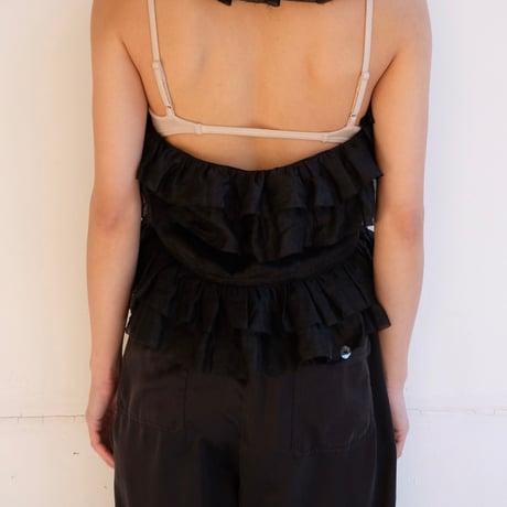 ramie sheer frill vest
