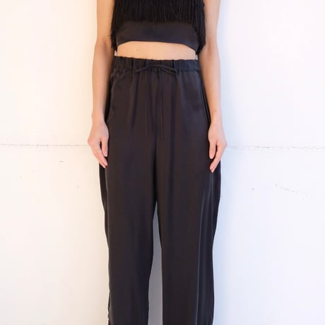 fringe silk pants