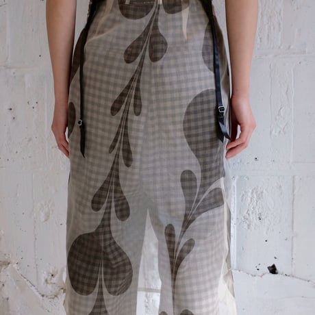 suminagashi silk skirt