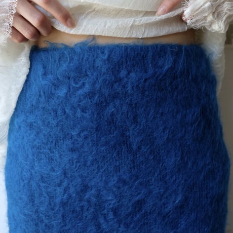 kid mohair knit skirt