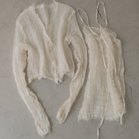 wool linen gawze cardigan