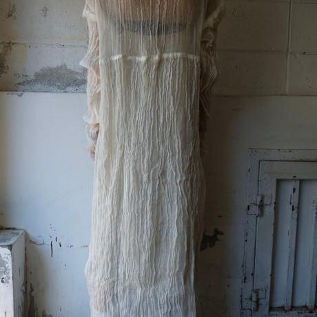 wool linen gawze dress