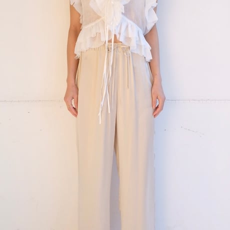 ramie sheer frill vest
