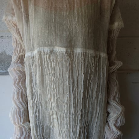 wool linen gawze dress