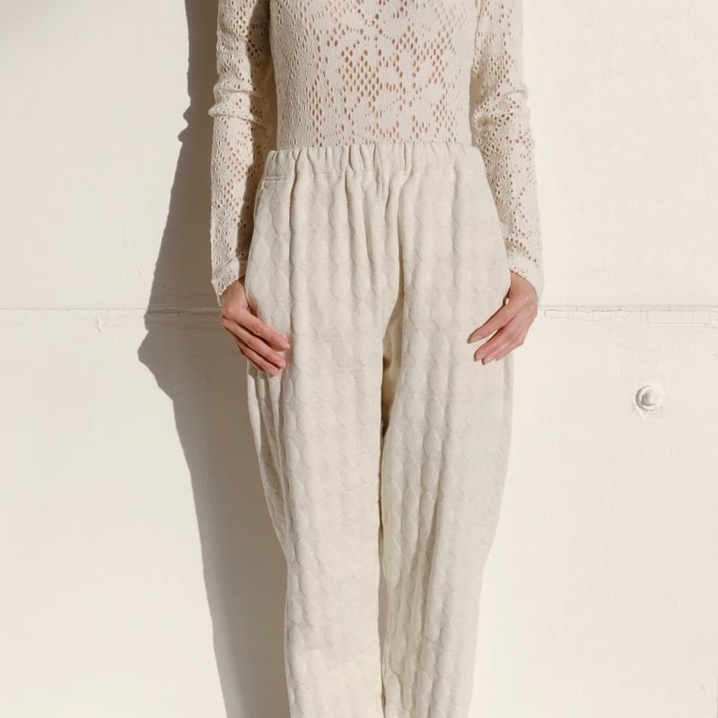 カットソー(長袖/七分) ERiKOKATORi body suit flower wool body suit | ERiKOKATORi