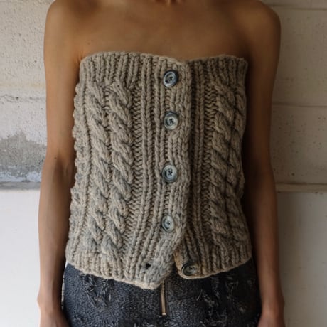 hand knit bustier
