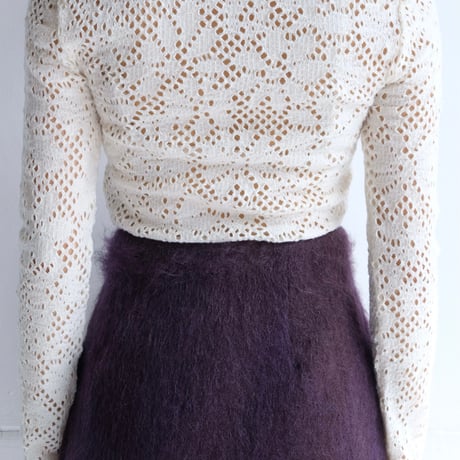 flower wool cardigan