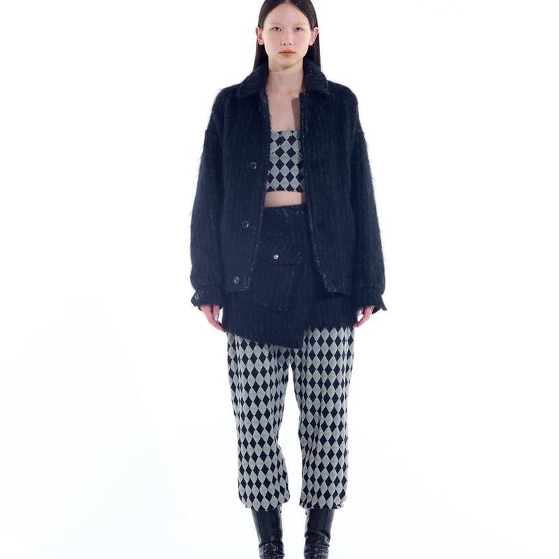 ERiKO KATORi / flow dye kid mohair skirt