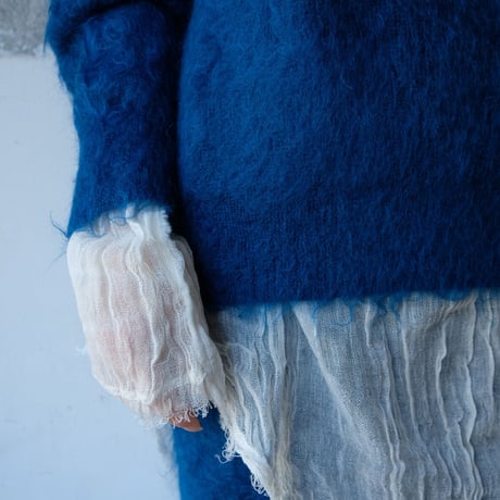kid mohair turtle neck knit